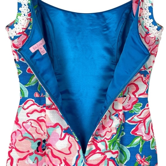 Lilly Pulitzer Nienie Dress Flutter Blue Lucky Charm 51971 Size 0 - Picture 9 of 13